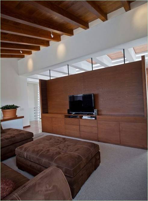 Nappali egy elegáns rezidenciában az Almazán y Arquitectos Asociados tervei szerint