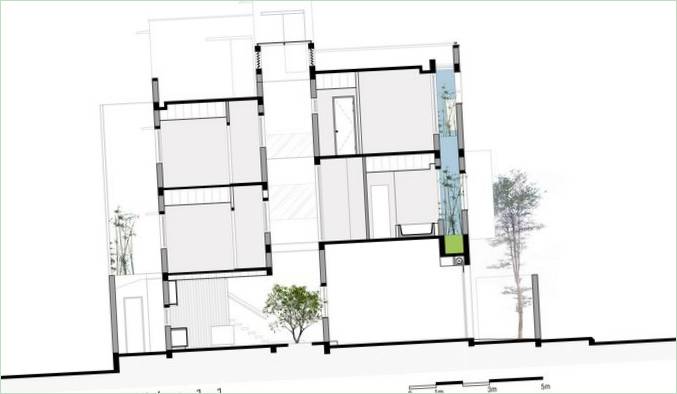 Egy szokatlan ház alaprajzai BQ-17 a 23o5 Studio-tól