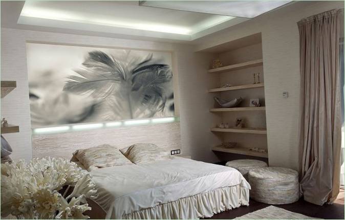 Hálószoba egy kúria Yakusha Design Dnyepropetrovszkban