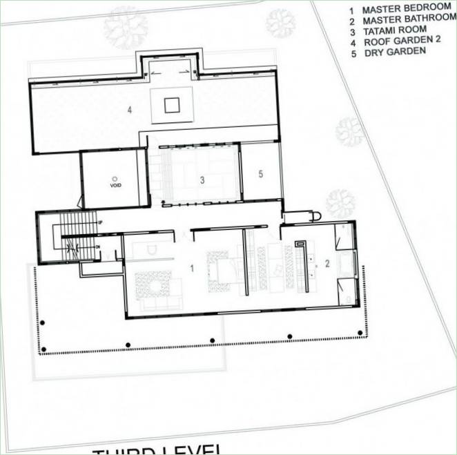 A DRTAN LM Architect által készített N18 ház alaprajza