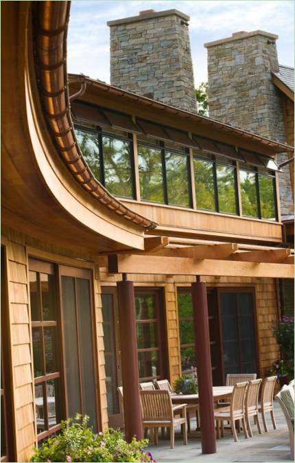 Teraszos ülősarok a Vermont Lake House-ban