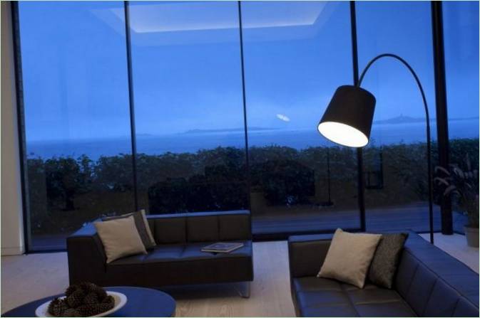 Le Portelet House nappali Guernsey-n