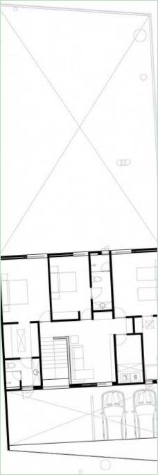 A DCPP Arquitectos által tervezett fehér ház belseje Mexikóban