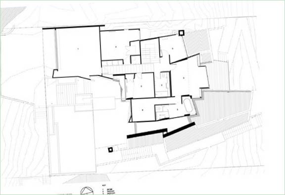 Parsonson Architects terv egy házról, amely a Wellingtoni Botanikus Kertre néz