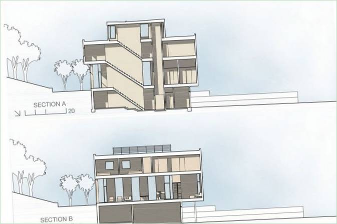 A Fairview Townhouse stílusos belső tere Clevelandben, Egyesült Államokban