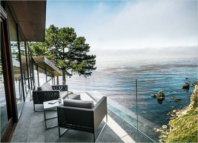 Terasz a Buck Creek House-ban Kaliforniában