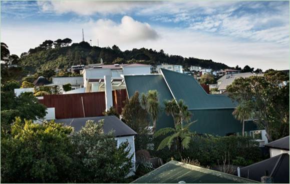 Otthon kilátással a Wellingtoni Botanikus Kertre a Parsonson Architects tervei szerint