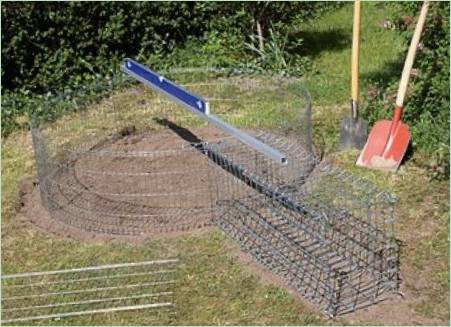 Gabion tó létrehozása magas falakkal